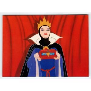 Evil Queen Holds Box Snow White And The Seven Dwarfs Disney Postcard Vintage